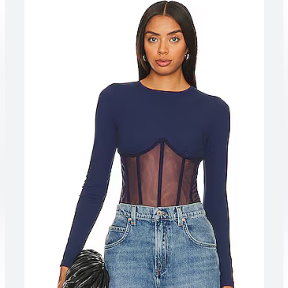 Sheer corset bodysuit